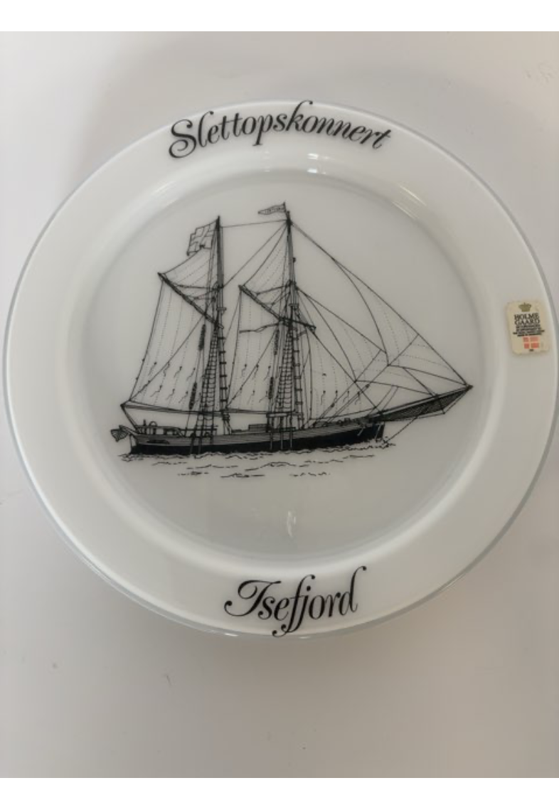 Slettopskonnert Holmegaard tallerken